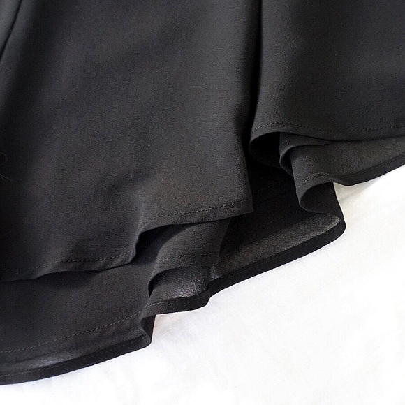 Black Mesh Lace V Neck Swing Spaghetti Cami Top - Picture 3 of 6